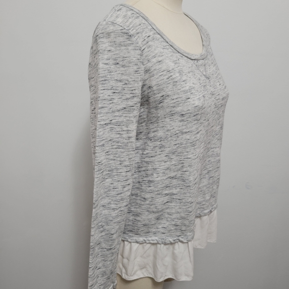 Chip & Pepper marled ruffle hem sweatshirt size medium - Picture 4 of 8